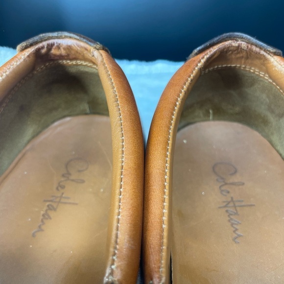 Cole Haan Men’s 11 Tucker Venetian Leather Slip On Loafers Brown Classic Summer - Picture 10 of 11